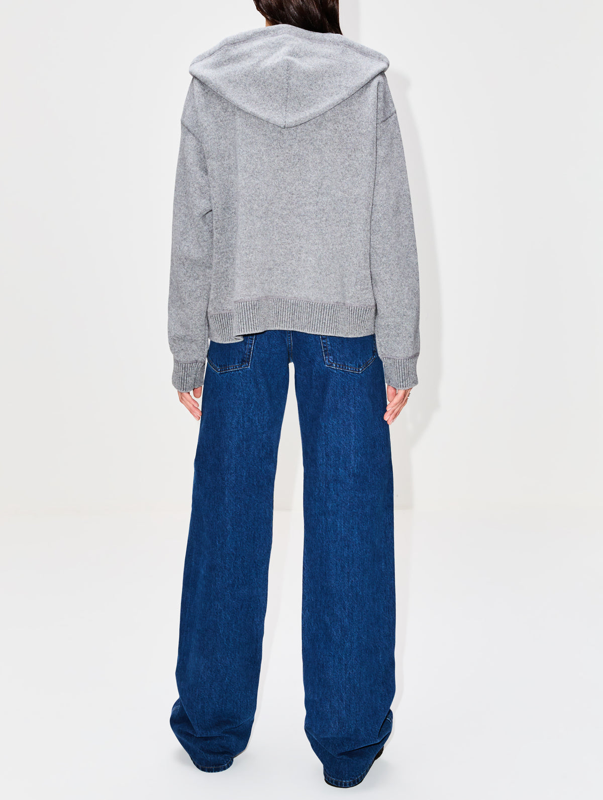 Zip Up Sweater,GUCCI,MEDIUM GREY,Image 3