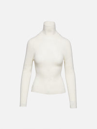 Delicash Turtleneck Top,THE ELDER STATESMAN,OATMEAL,Image 4