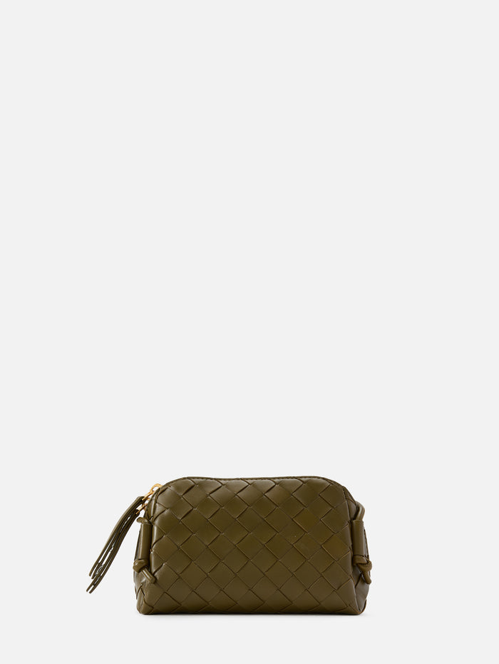 Concert Pouch,BOTTEGA VENETA,OLIVE OIL,Image 1