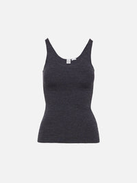 Compact Knit Tank,TOTÉME,GREY MELANGE,Image 1