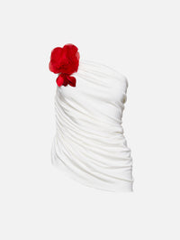 One Shoulder Blouse,MAGDA BUTRYM,CREAM,Image 1