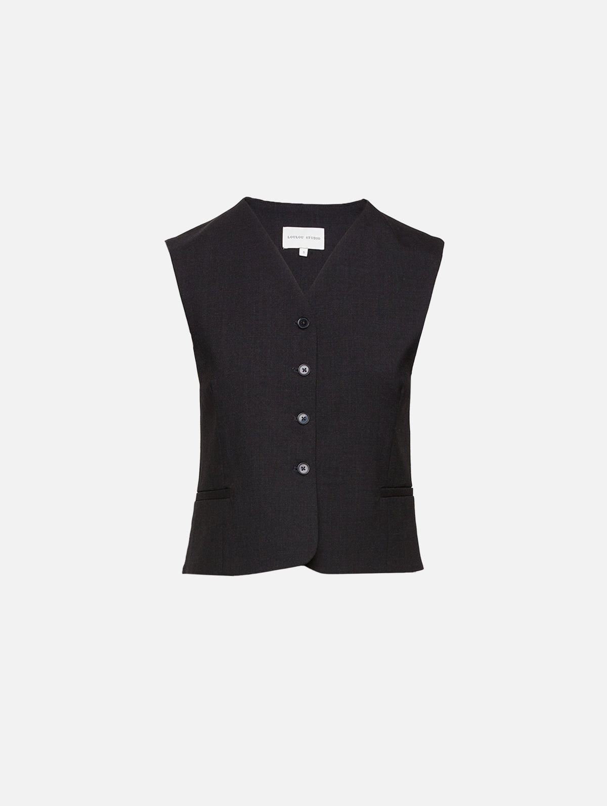 Sleeveless Vest,LOULOU DE SAISON,CHOCO,Image 4