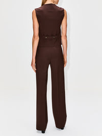 Sleeveless Vest,LOULOU DE SAISON,CHOCO,Image 3