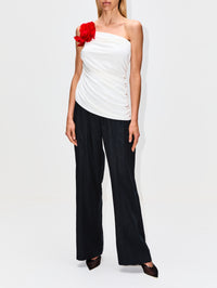 One Shoulder Blouse,MAGDA BUTRYM,CREAM,Image 2