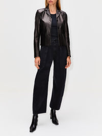 Sloane Shrunken Blazer,KALLMEYER,BLACK,Image 2