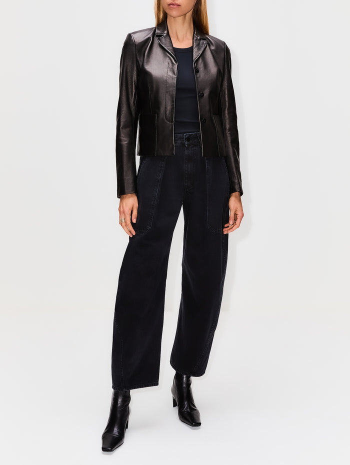 Sloane Shrunken Blazer,KALLMEYER,BLACK,Image 1
