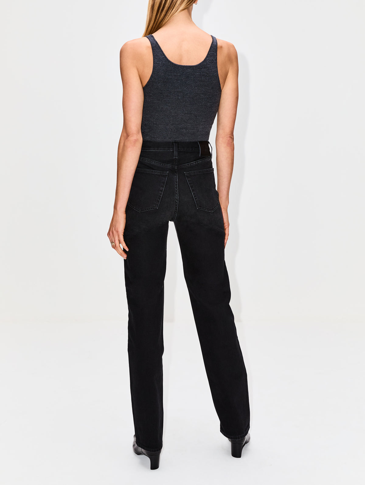 Compact Knit Tank,TOTÉME,GREY MELANGE,Image 3