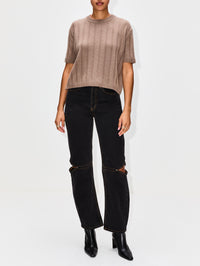 Duke Boxy Sweater,ELYSEWALKER LABEL,CACAO BROWN,Image 5