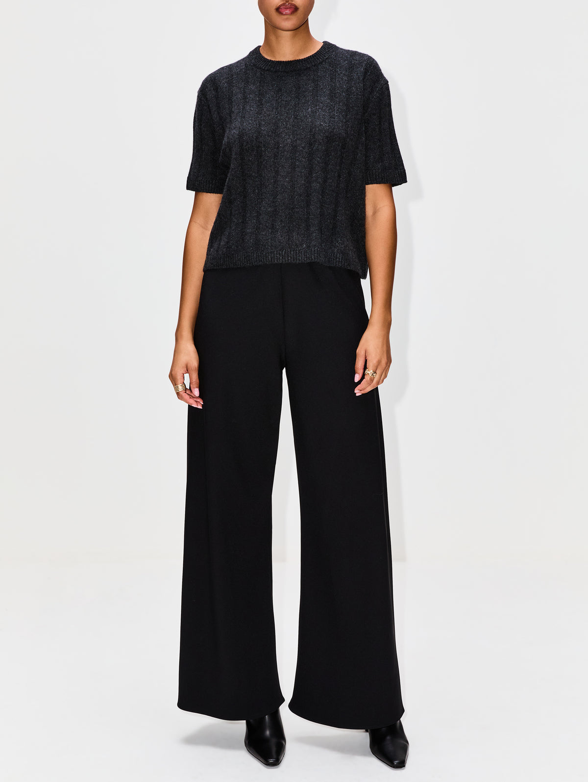 Duke Boxy Sweater,ELYSEWALKER LABEL,CACAO BROWN,Image 2