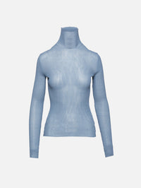 Knitted Turtleneck Top,PETAR PETROV,DOVE,Image 1