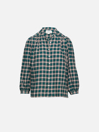 Jess Blouse,BIRDS OF PARADIS BY TROVATA,OCEANSIDE PLAID,Image 1