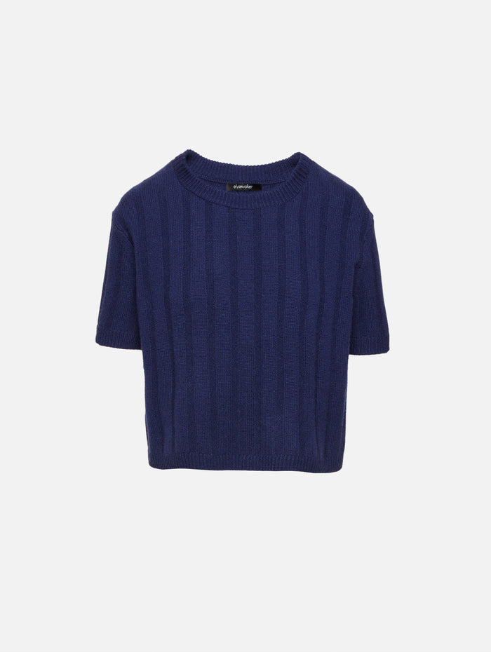 Duke Boxy Sweater,ELYSEWALKER LABEL,NAVY DREAM,Image 1