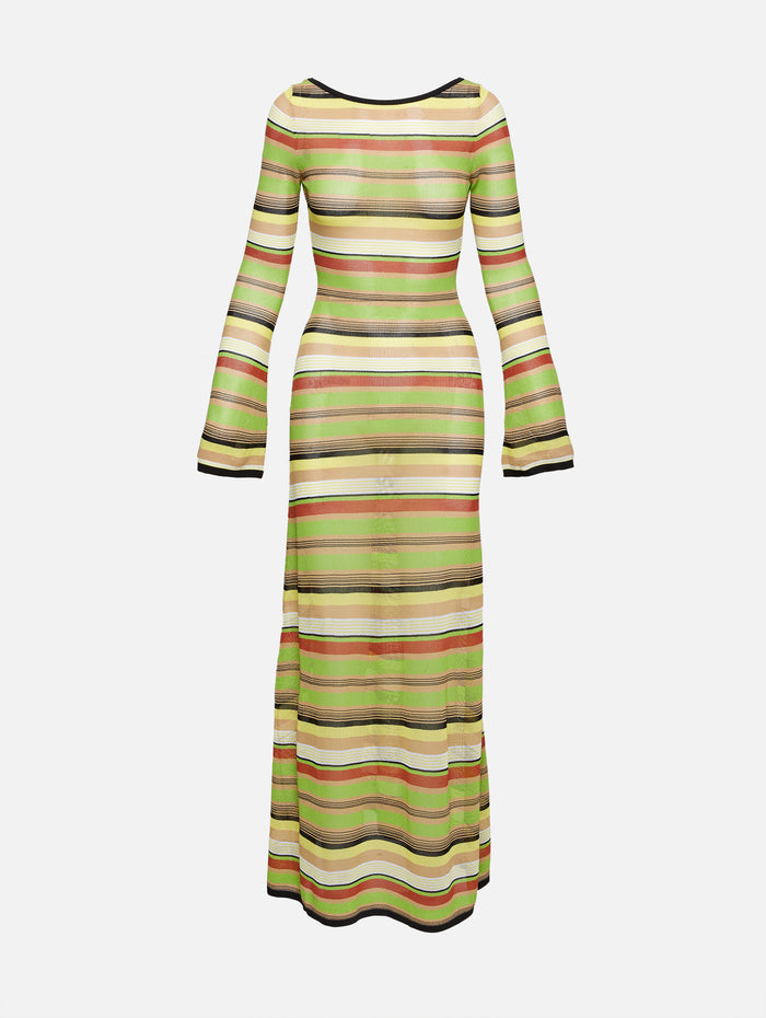 Coastline Low Back Dress,SIR.,PALM STRIPE,Image 1