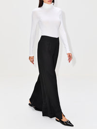 Vent Hem Pant,ROSETTA GETTY,BLACK,Image 3