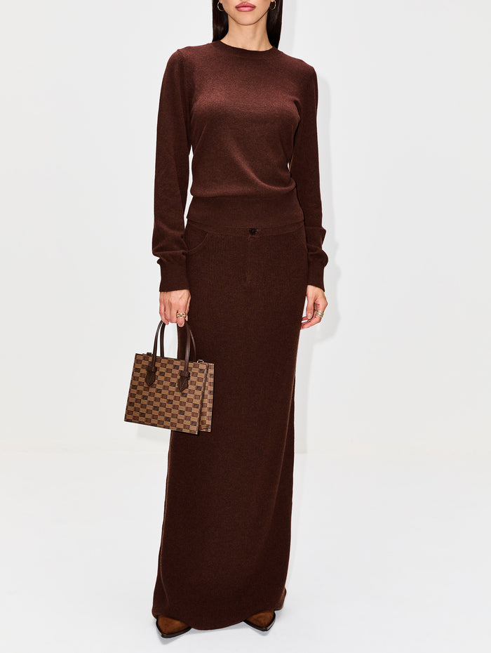 Vola Skirt,AYA MUSE,CHOCOLATE,Image 1