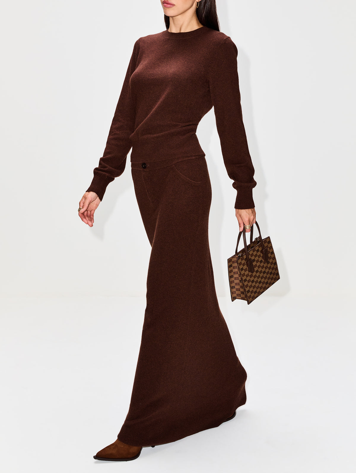 Vola Skirt,AYA MUSE,CHOCOLATE,Image 3