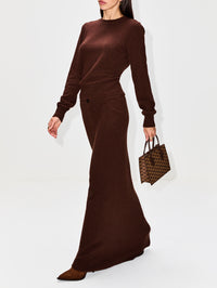 Vola Skirt,AYA MUSE,CHOCOLATE,Image 3
