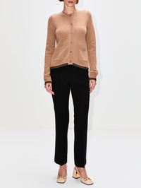 Knit Cardigan,GUCCI,CAMEL/GREEN,Image 2