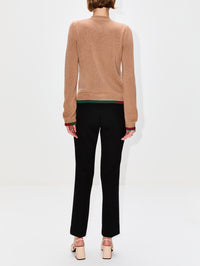 Knit Cardigan,GUCCI,CAMEL/GREEN,Image 3