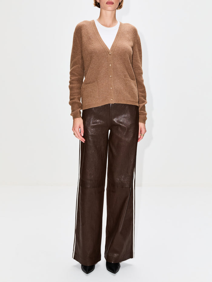 Soft Touch V Neck Cardigan,ZEYNEP ARCAY,CAMEL,Image 1
