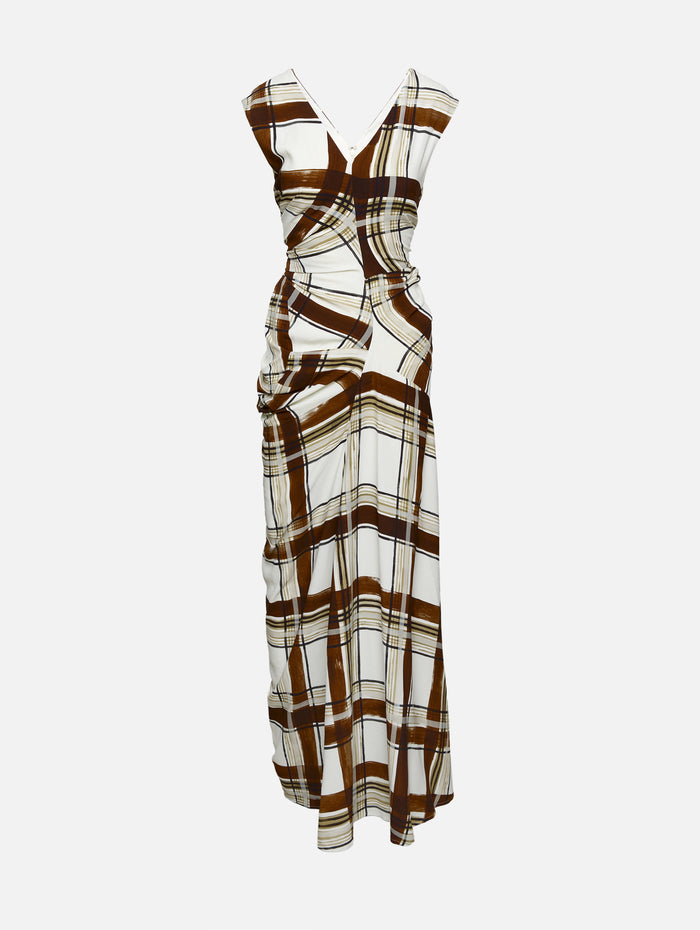 Daring Long Dress,DRIES VAN NOTEN,BROWN,Image 1