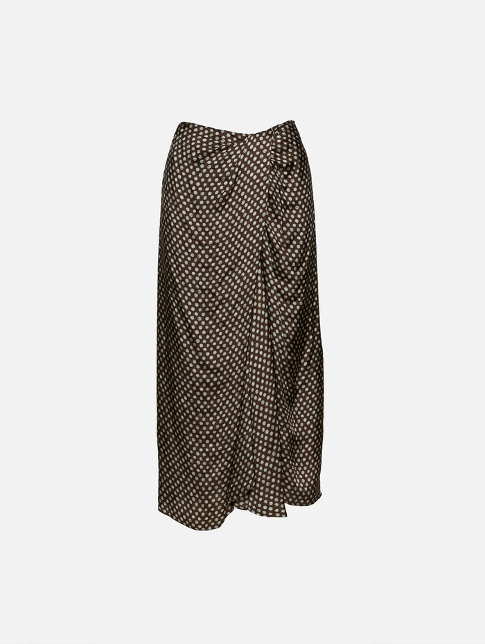 Sampa Skirt,DRIES VAN NOTEN,DARK BROWN,Image 1