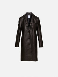 Tailored Leather Coat,ROSETTA GETTY,BLACK,Image 1