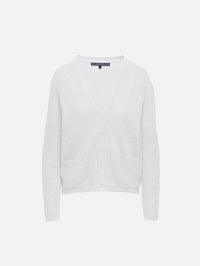 Soft Touch V Neck Cardigan,ZEYNEP ARCAY,OFF WHITE,Image 4