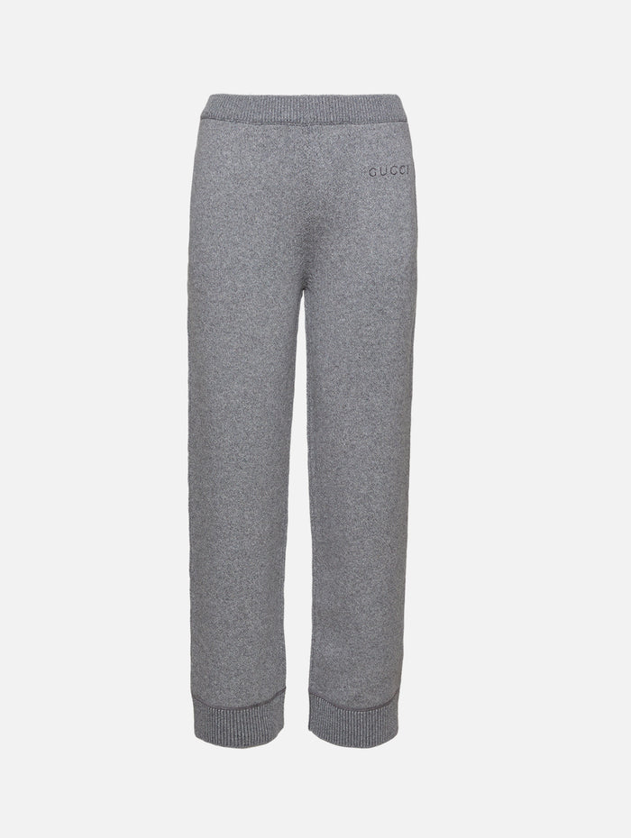 Knit Sweat Pant,GUCCI,MEDIUM GREY,Image 1