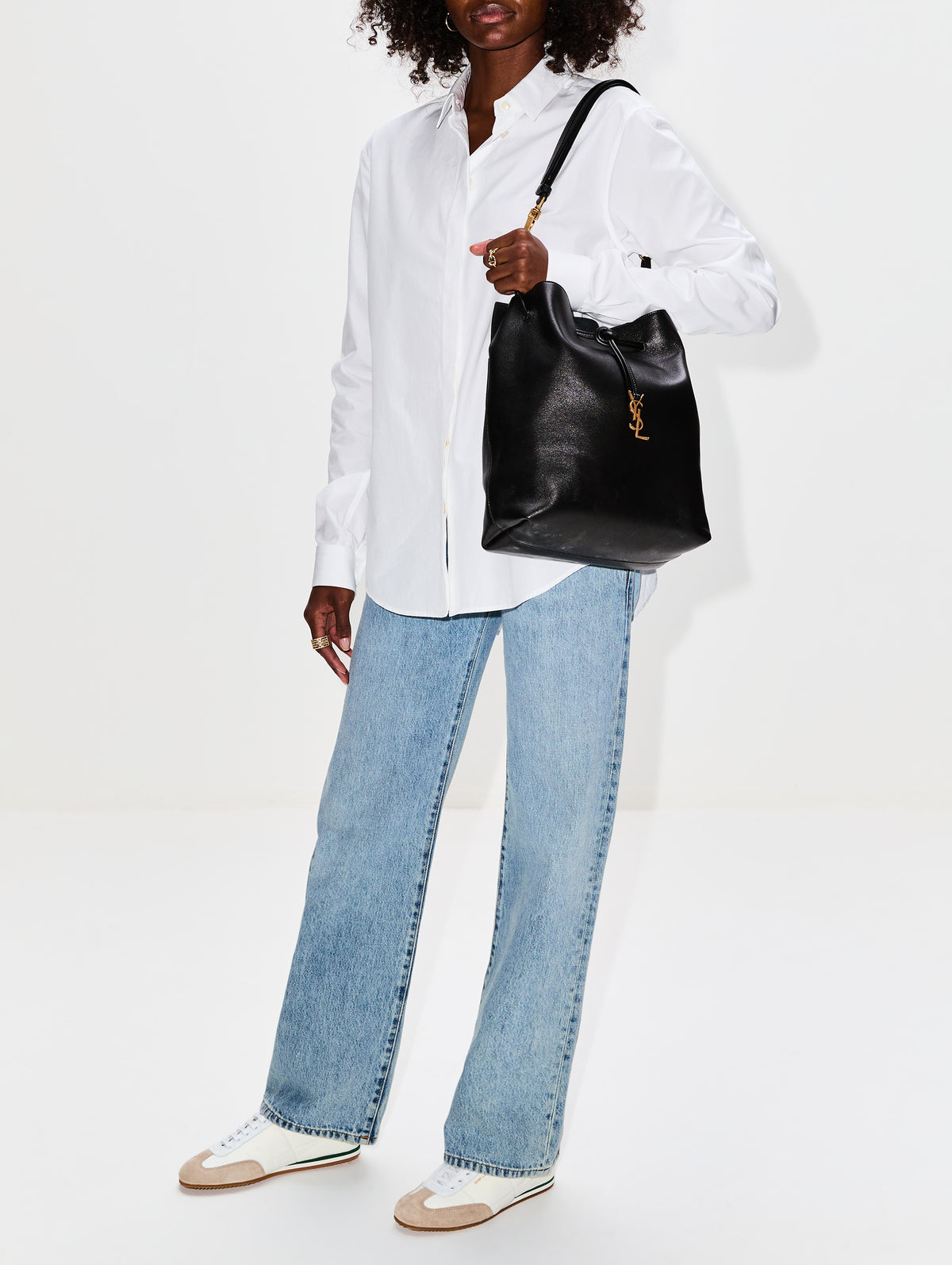 Paris VII Pochon Bag,SAINT LAURENT,NOIR,Image 2