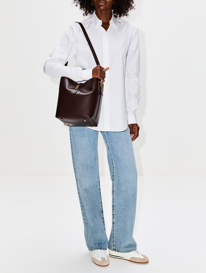 Le 37 Bucket Bag,SAINT LAURENT,DARK SWEET CHOCOLATE,Image 1