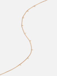 9 Prong Diamond Small Box Chain Necklace,ZOE CHICCO,YELLOW GOLD,Image 2