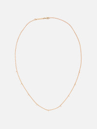 9 Prong Diamond Small Box Chain Necklace,ZOE CHICCO,YELLOW GOLD,Image 1