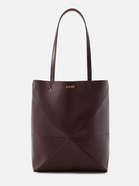 Medium Puzzle Tote,LOEWE,DARK BURGUNDY,Image 1