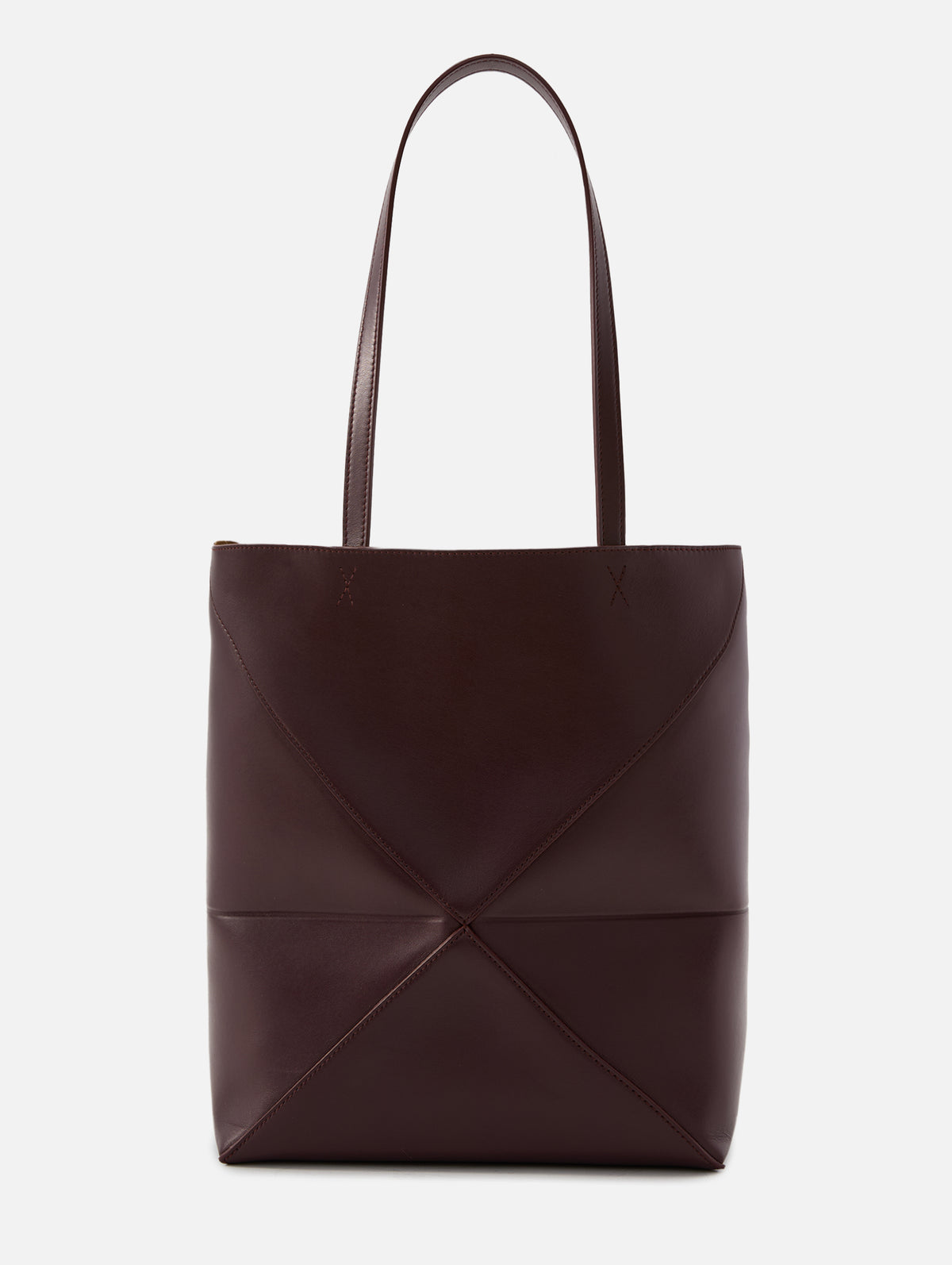 Medium Puzzle Tote,LOEWE,DARK BURGUNDY,Image 3