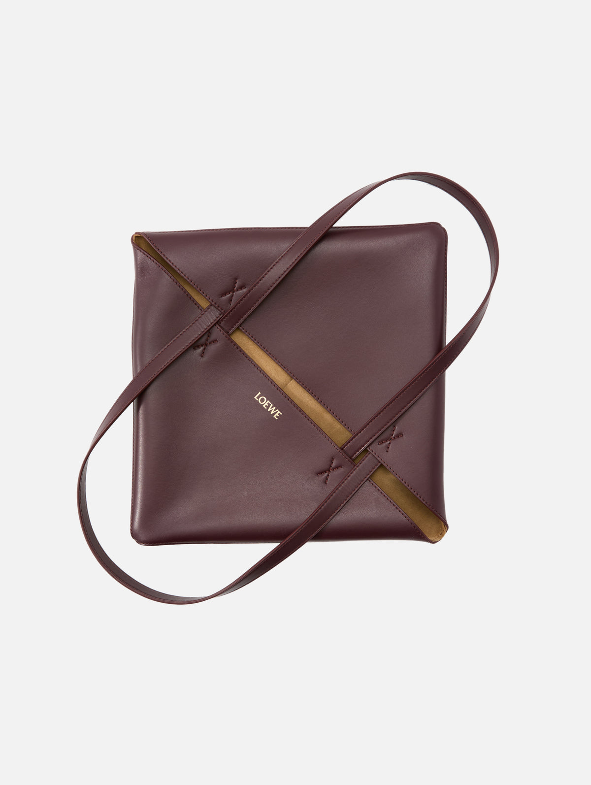 Medium Puzzle Tote,LOEWE,DARK BURGUNDY,Image 4