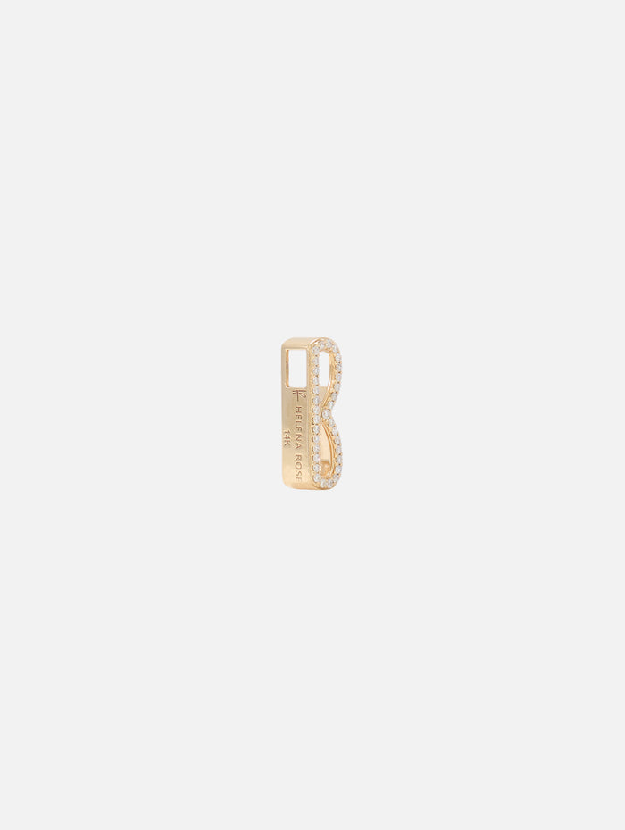 Pave Initial Slide On Charm,HELENA ROSE,YELLOW GOLD,Image 1