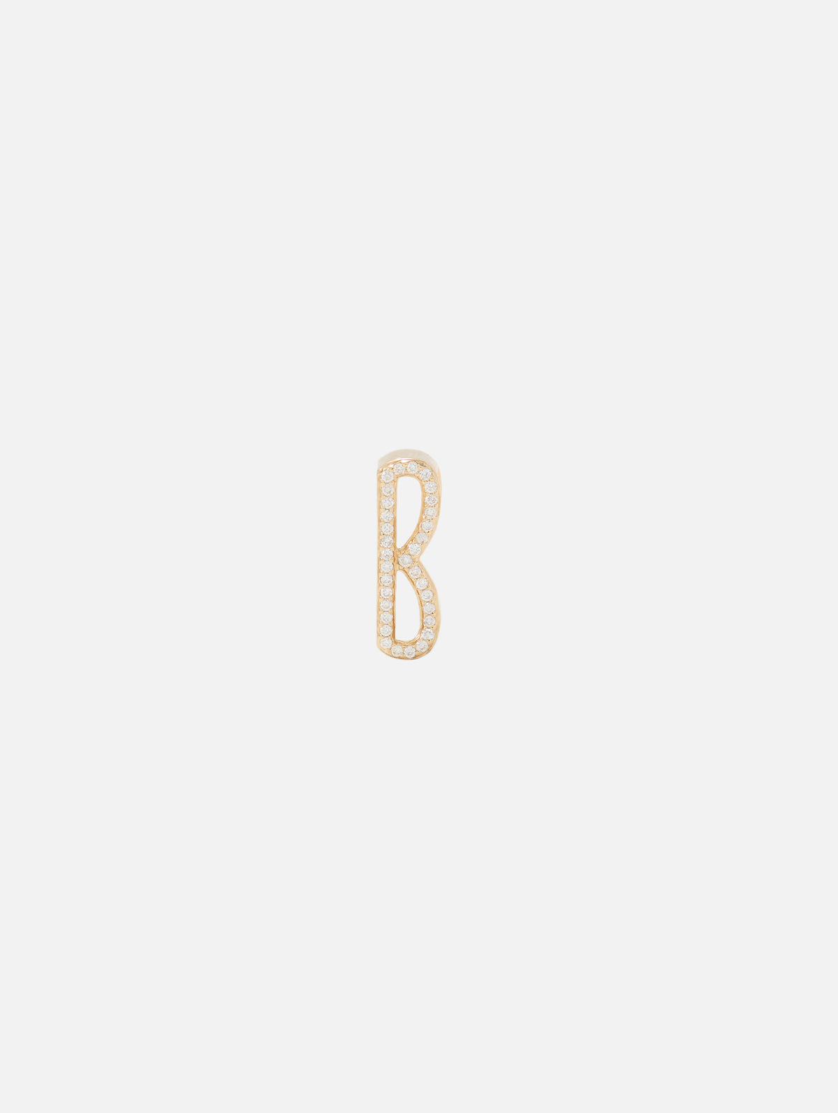Pave Initial Slide On Charm,HELENA ROSE,YELLOW GOLD,Image 1