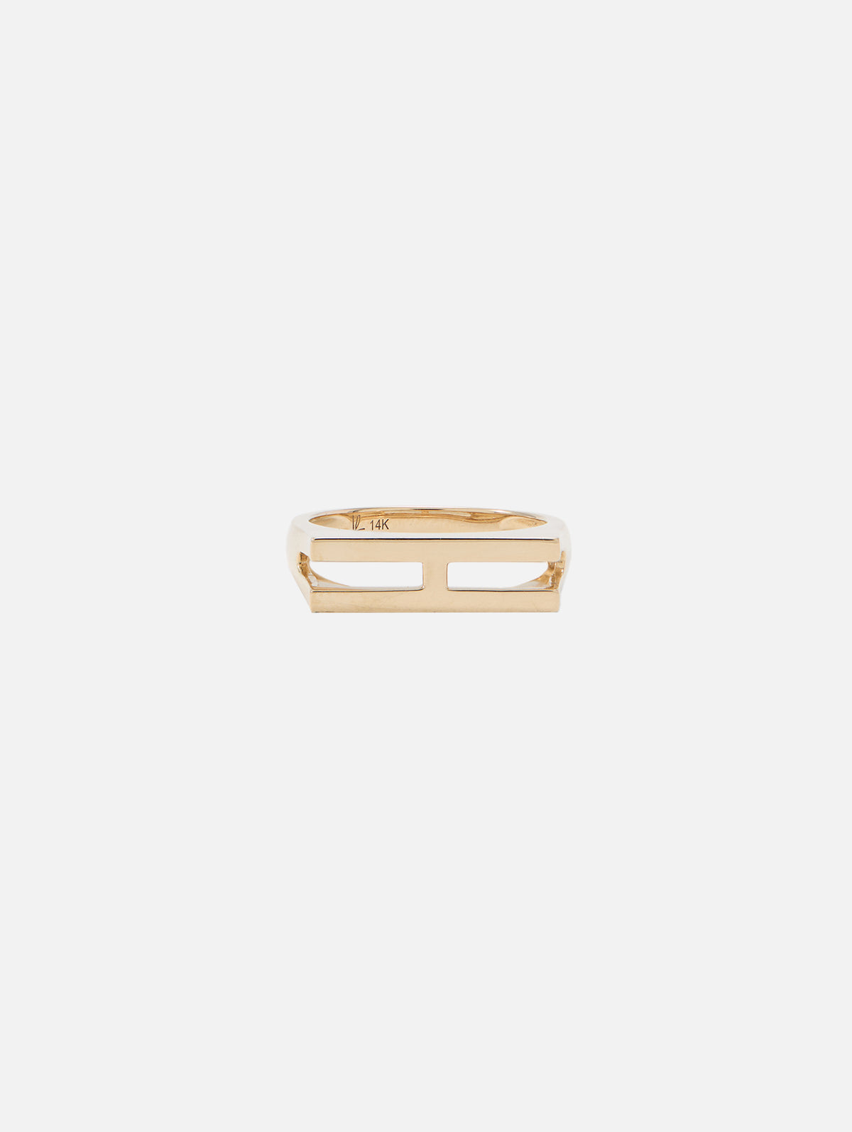 Classic Chunky Initial Ring,HELENA ROSE,H,Image 1
