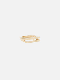Classic Chunky Initial Ring,HELENA ROSE,H,Image 2