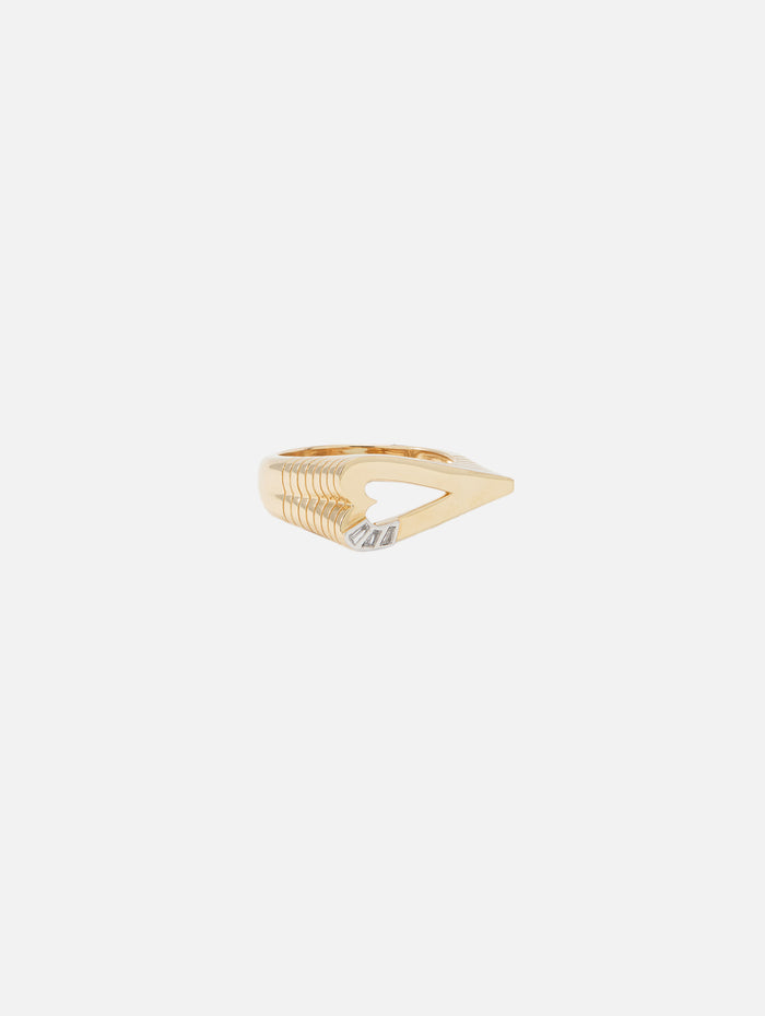 Grandsize Heart Ring,HELENA ROSE,YELLOW GOLD,Image 1