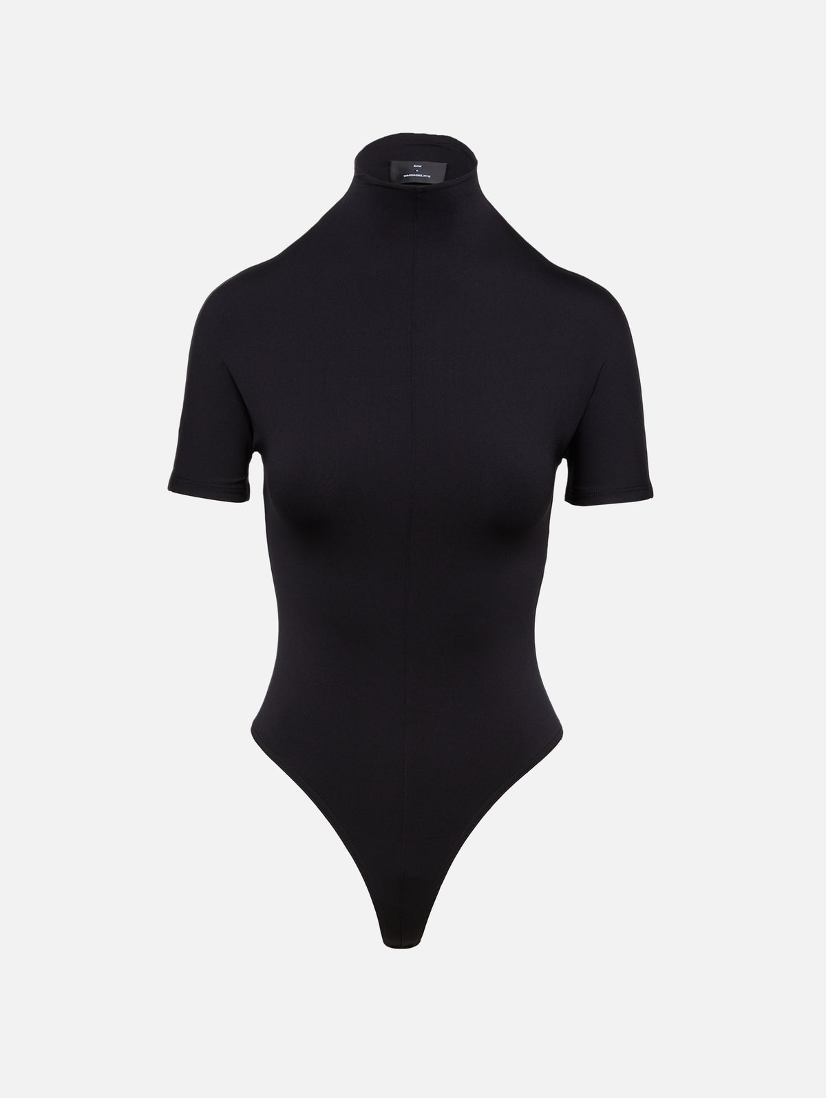 RHW Short Sleeve Bodysuit,WARDROBE.NYC,BLACK,Image 1