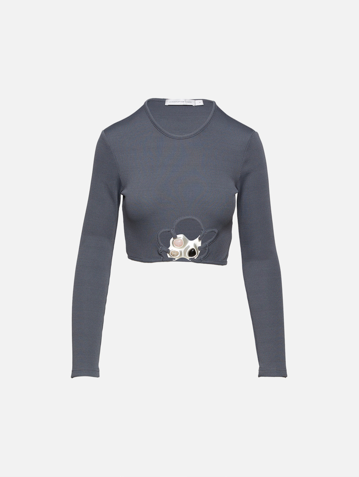 Trio Stone Cropped Top,CHRISTOPHER ESBER,STEEL,Image 1