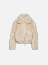 Shearling Jacket,ZEYNEP ARCAY,OFF WHITE,Image 1