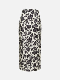 Romeo Column Skirt,POSSE,BONE/BLACK,Image 1