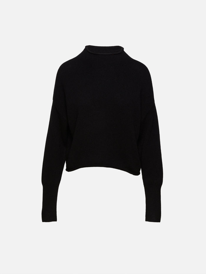 Dame Mock Neck Sweater,ELYSEWALKER LABEL,BLACK,Image 1