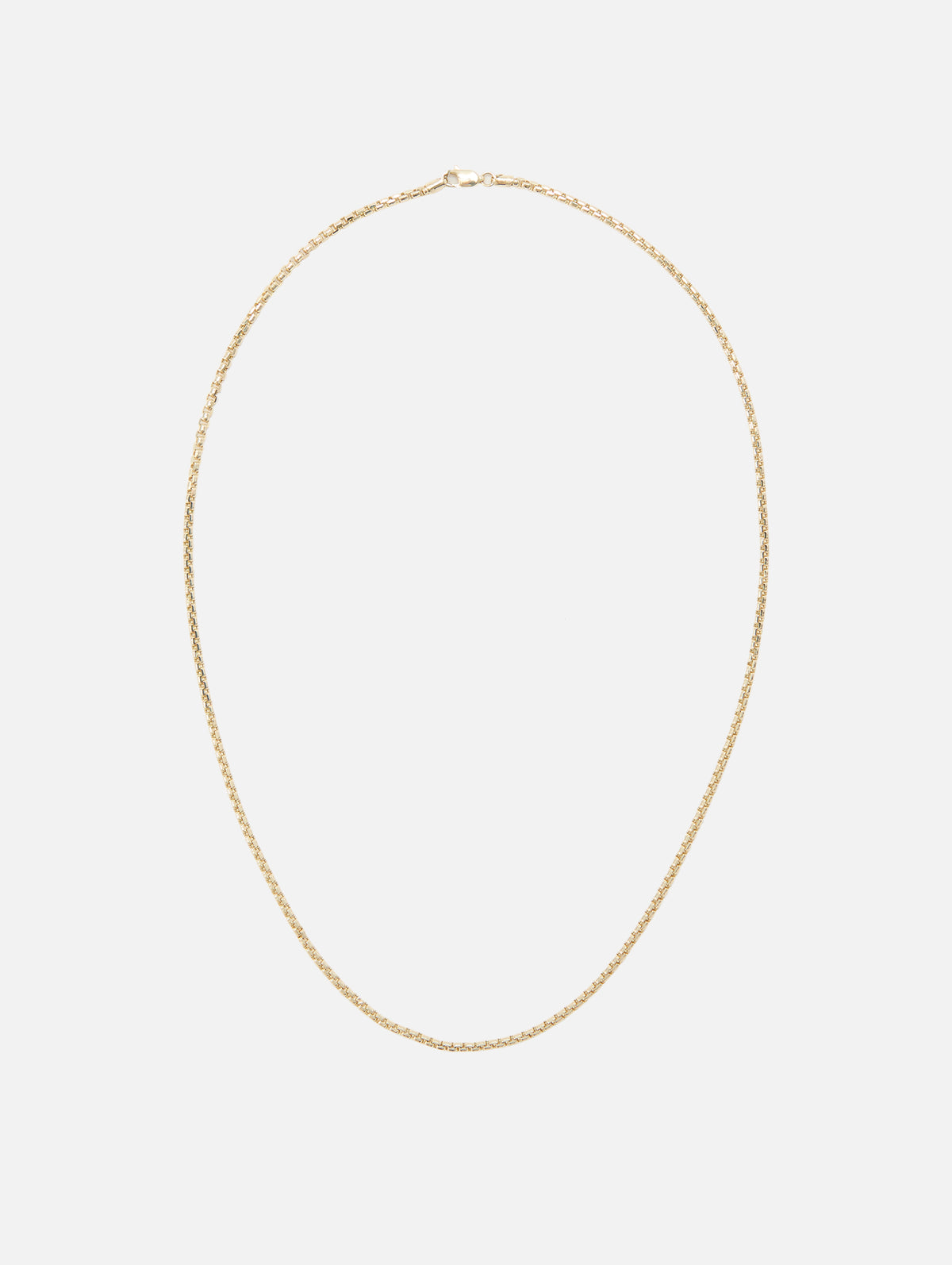 18" Thick Box Chain,HELENA ROSE,YELLOW GOLD,Image 1