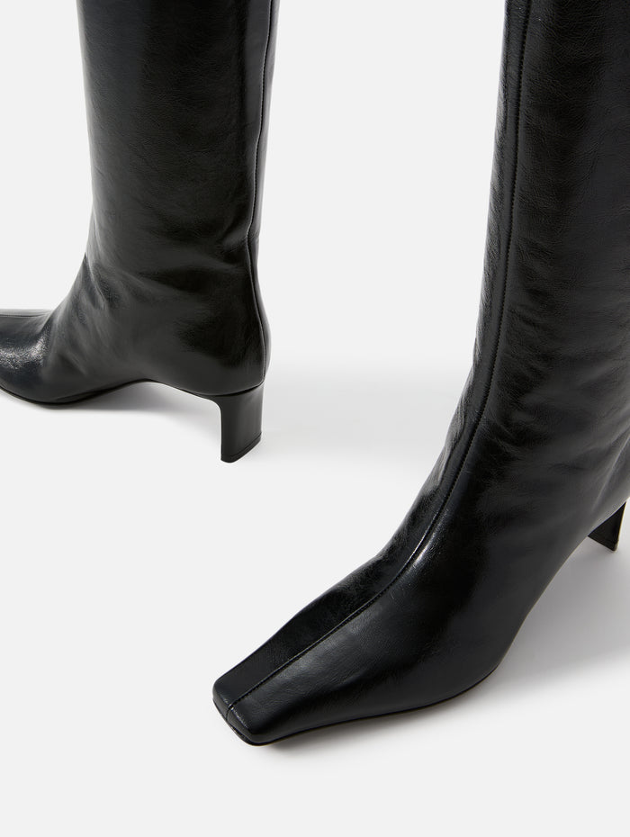 Ona Knee High Boot 55mm,KHAITE,BLACK,Image 1