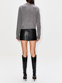 Simple Crew Sweater,THE ELDER STATESMAN,LIGHT GREY,Image 3