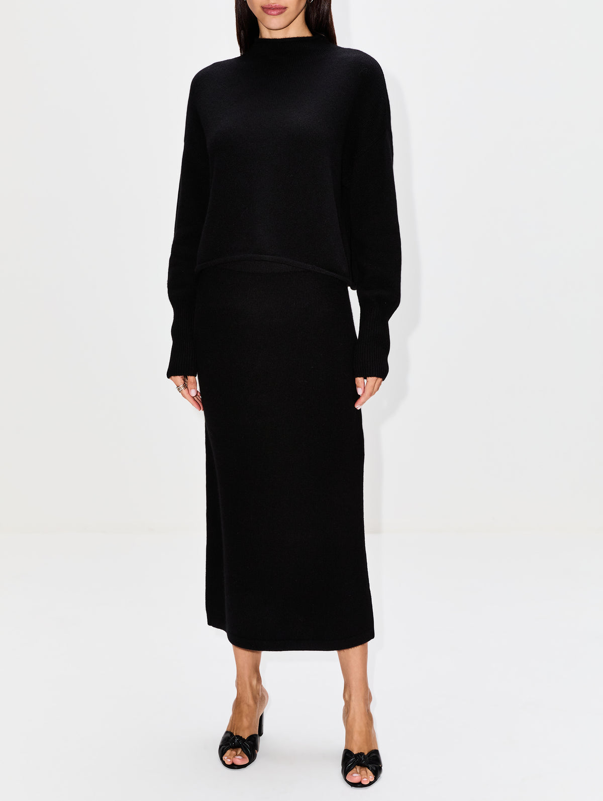Dion Cashmere Skirt,ELYSEWALKER LABEL,CACAO BROWN,Image 6